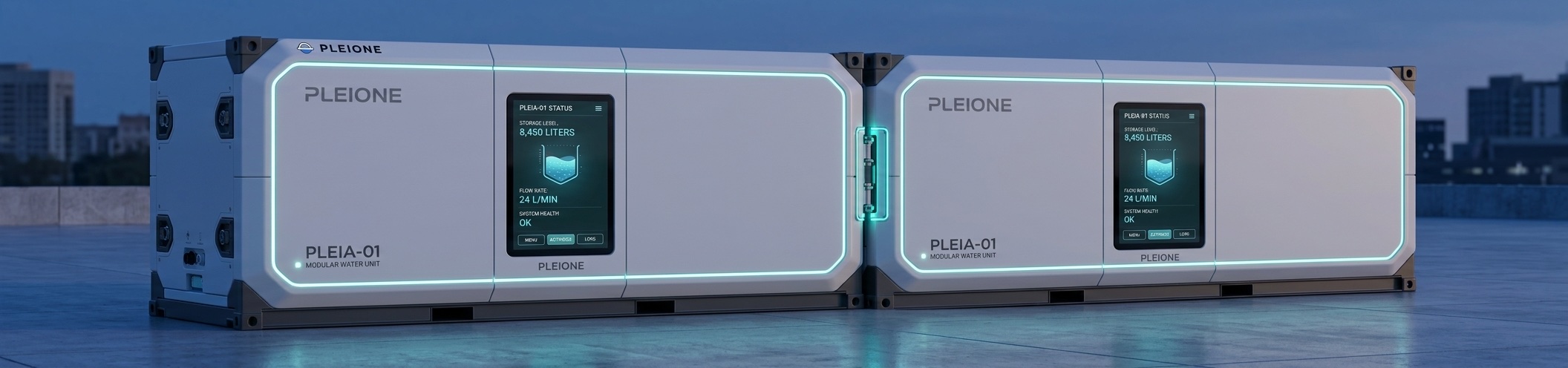 Two Pleia units docked side by side